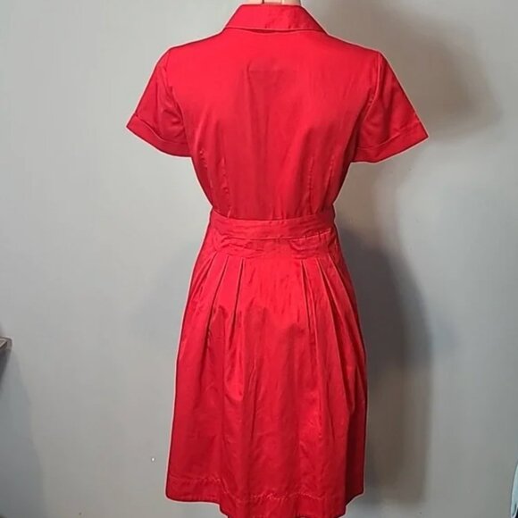 Brooks Brothers Red Belted Shirt Dress with Pockets❣️ Like New - Picture 4 of 12